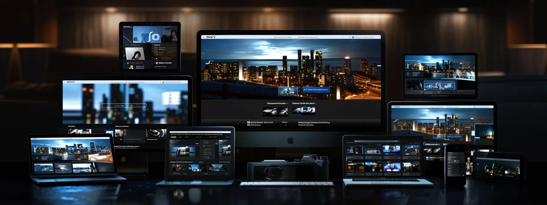 A sleek and modern website displayed on a variety of mobile devices to showcase responsiveness and optimal visibility